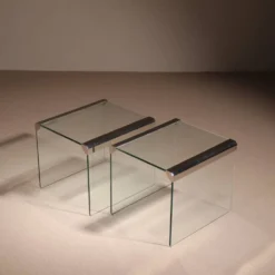 Ensemble de tables gigognes par Pierangelo Gallotti et Luigi Radice | Italie années 1980