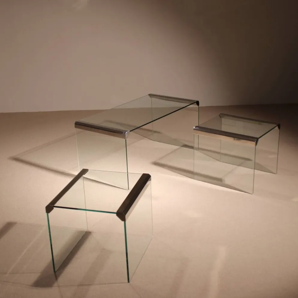 Ensemble de tables gigognes par Pierangelo Gallotti et Luigi Radice | Italie années 1980