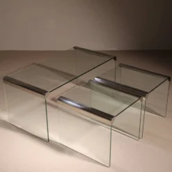 Ensemble de tables gigognes par Pierangelo Gallotti et Luigi Radice | Italie années 1980