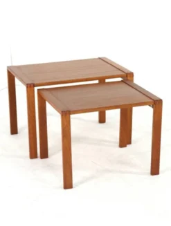 Ensemble de 2 tables gigognes - teck - design danois