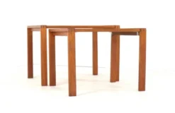Ensemble de 2 tables gigognes - teck - design danois