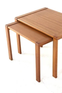 Ensemble de 2 tables gigognes - teck - design danois