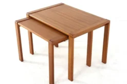 Ensemble de 2 tables gigognes - teck - design danois