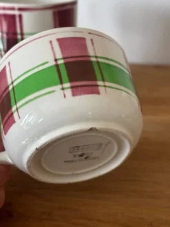 Ensemble de 5 tasses anciennes Sarreguemines Sousse