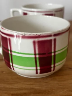 Ensemble de 5 tasses anciennes Sarreguemines Sousse