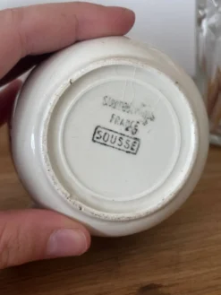 Ensemble de 5 tasses anciennes Sarreguemines Sousse