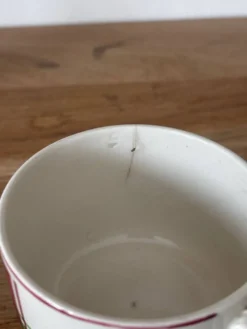 Ensemble de 5 tasses anciennes Sarreguemines Sousse