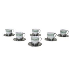 Ensemble de tasses à espresso, design italien, années 1980, fabriqué en Italie.