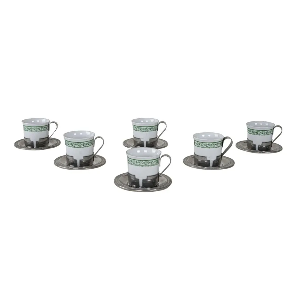Ensemble de tasses à espresso, design italien, années 1980, fabriqué en Italie.