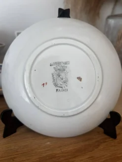 Ensemble de 10 tasses et soucoupes anciennes Digoin Sarreguemines