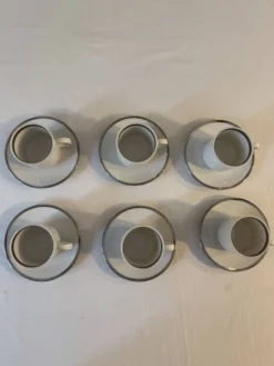 Ensemble de 6 tasses et sous-tasses en porcelaine Winterling Bavaria