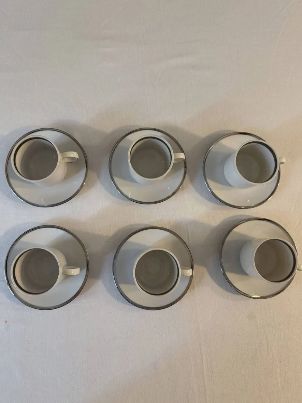 Ensemble de 6 tasses et sous-tasses en porcelaine Winterling Bavaria