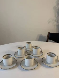 Ensemble de 6 tasses et sous-tasses en porcelaine Winterling Bavaria