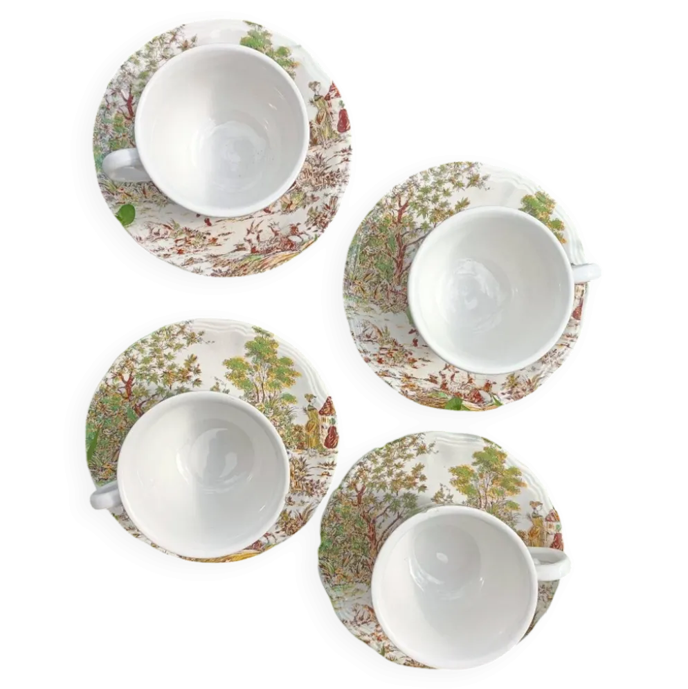 Ensemble de 4 Tasses rétro