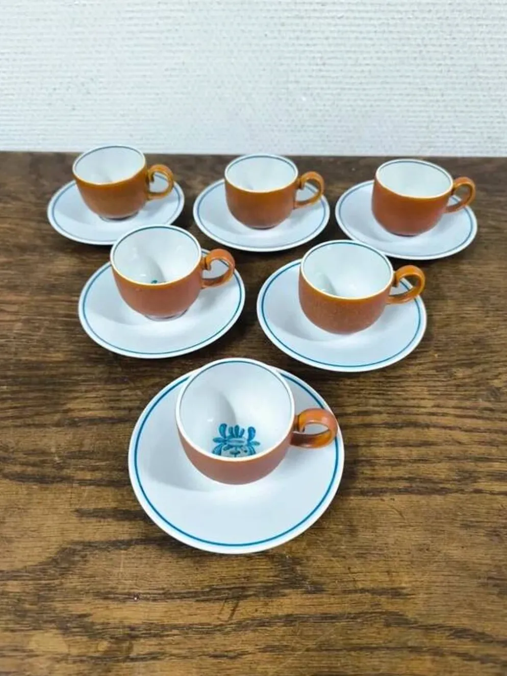 Ensemble de 6 tasses + sous tasse Villeroy et Boch Chekiang