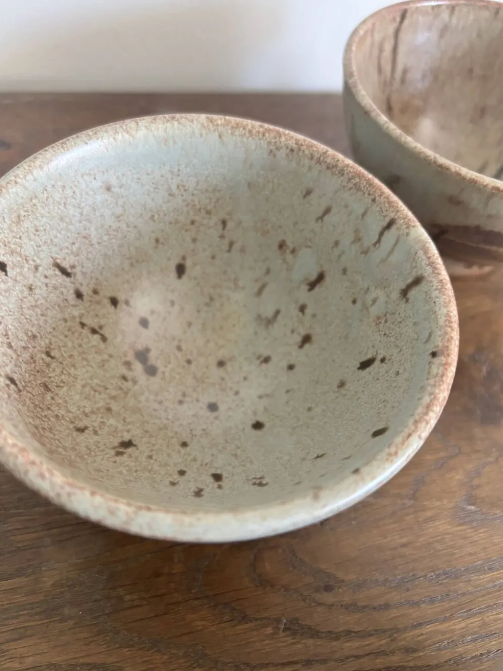 Ensemble de 3 tasses vintage en grès moucheté vintage