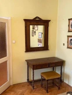 Ensemble de toilette colonial en chêne de style espagnol, ensemble de 3 pièces
