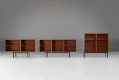 Ensemble de trois cabinets en teck du milieu du siècle, Belgique, années 1960.