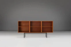 Ensemble de trois cabinets en teck du milieu du siècle, Belgique, années 1960.