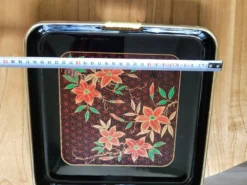 Ensemble De Trois Plateaux Laqués Japonais En Plastique ESIA Année 70'