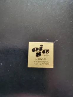 Ensemble De Trois Plateaux Laqués Japonais En Plastique ESIA Année 70'