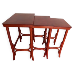 Ensemble de trois tables Pologne Cracovie années 1930