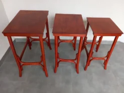 Ensemble de trois tables Pologne Cracovie années 1930