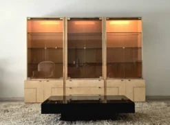 Ensemble de trois vitrines Jean-Claude Mahey pour Roche Bobois, années 1970