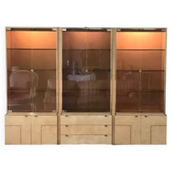 Ensemble de trois vitrines Jean-Claude Mahey pour Roche Bobois, années 1970