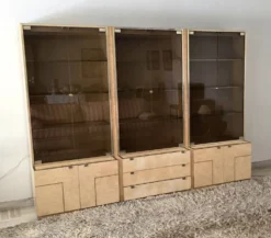 Ensemble de trois vitrines Jean-Claude Mahey pour Roche Bobois, années 1970