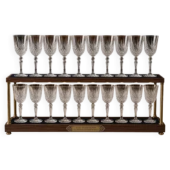 Ensemble de 20 verres en cristal taillé à la main (1985)