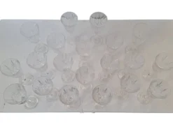 Ensemble de 20 verres en cristal taillé à la main (1985)