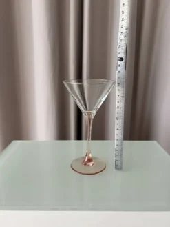 Ensemble de 6 verres à martini / cocktails vintage Luminarc – Rose pêche doux – 19