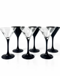 Ensemble de 6 verres à martini vintage Luminarc, France