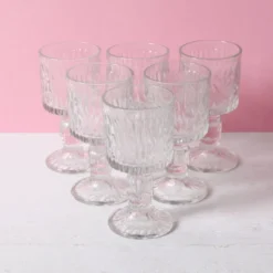 Ensemble de 6 verres à shot Ravenhead Siesta Bark de 6 cl / Royaume-Uni / années 1970