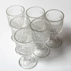 Ensemble de 6 verres à shot Ravenhead Siesta Bark de 6 cl / Royaume-Uni / années 1970