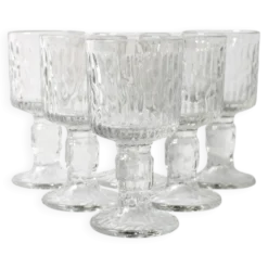 Ensemble de 6 verres à shot Ravenhead Siesta Bark de 6 cl / Royaume-Uni / années 1970
