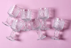 Ensemble de 6 verres à shot Ravenhead Siesta Bark de 6 cl / Royaume-Uni / années 1970