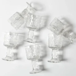 Ensemble de 6 verres à shot Ravenhead Siesta Bark de 6 cl / Royaume-Uni / années 1970