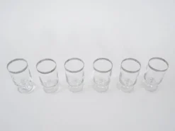 Ensemble de verres, style Hollywood Regency, années 1970, fabriqué en Italie.