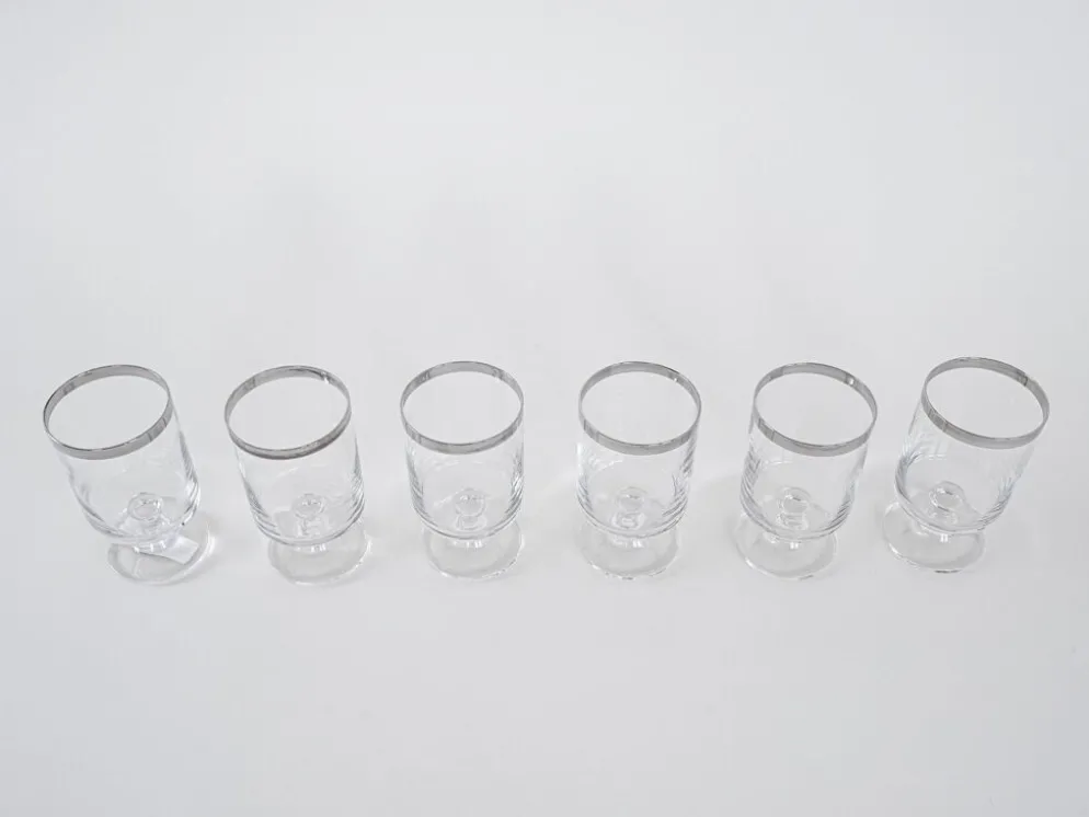 Ensemble de verres, style Hollywood Regency, années 1970, fabriqué en Italie.
