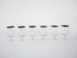 Ensemble de verres, style Hollywood Regency, années 1970, fabriqué en Italie.