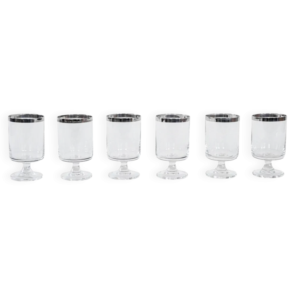 Ensemble de verres, style Hollywood Regency, années 1970, fabriqué en Italie.