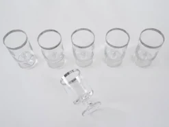 Ensemble de verres, style Hollywood Regency, années 1970, fabriqué en Italie.