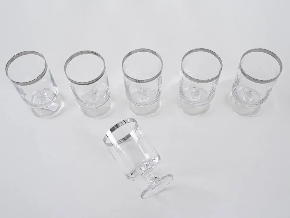 Ensemble de verres, style Hollywood Regency, années 1970, fabriqué en Italie.