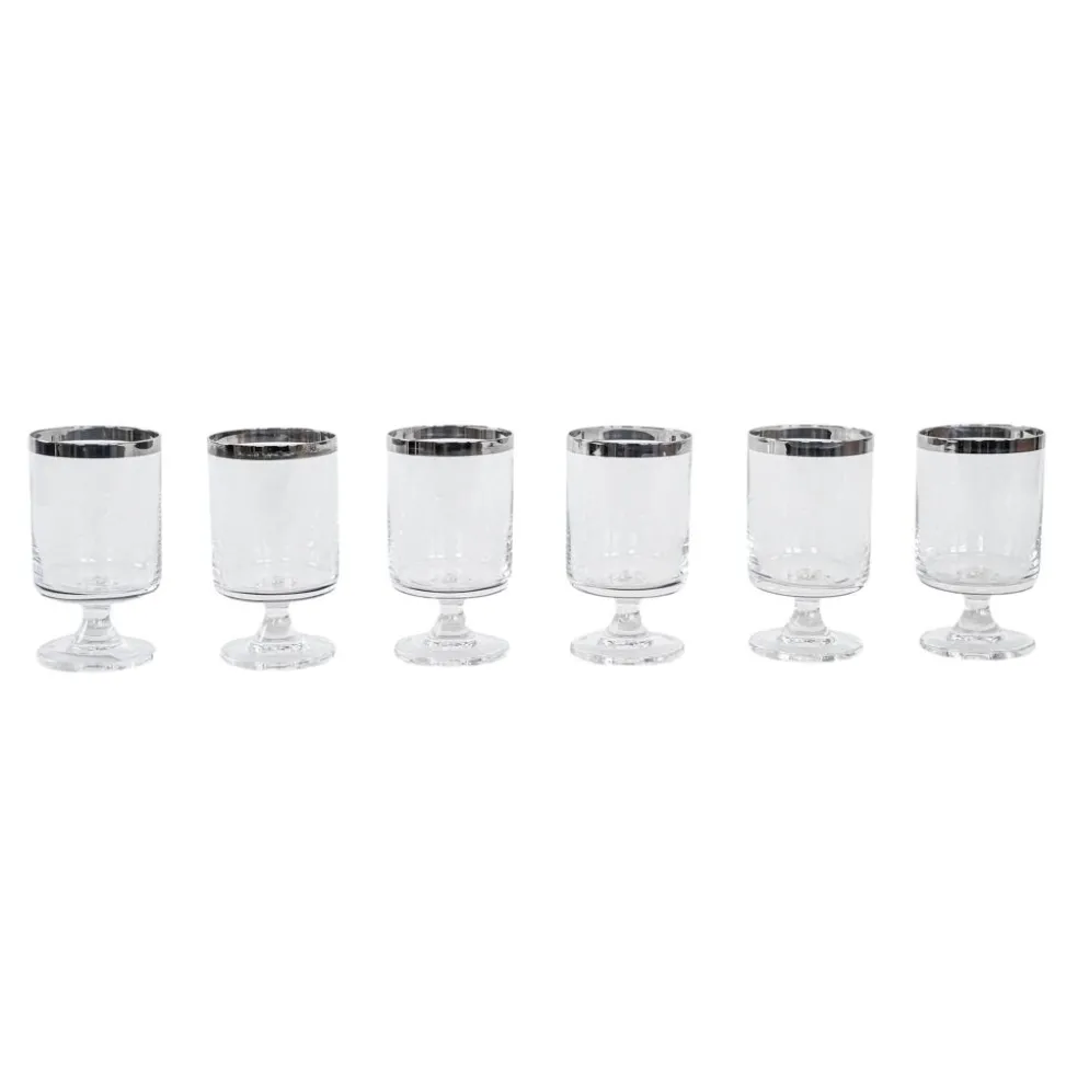 Ensemble de verres, style Hollywood Regency, années 1970, fabriqué en Italie.