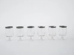 Ensemble de verres, style Hollywood Regency, années 1970, fabriqué en Italie.