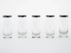 Ensemble de verres, style Hollywood Regency, années 1970, fabriqué en Italie.