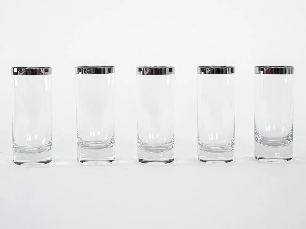 Ensemble de verres, style Hollywood Regency, années 1970, fabriqué en Italie.