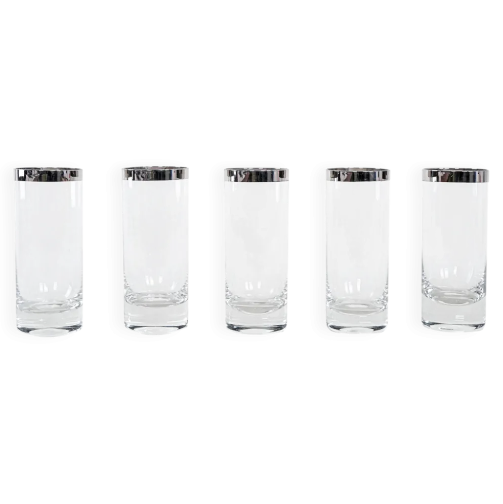 Ensemble de verres, style Hollywood Regency, années 1970, fabriqué en Italie.